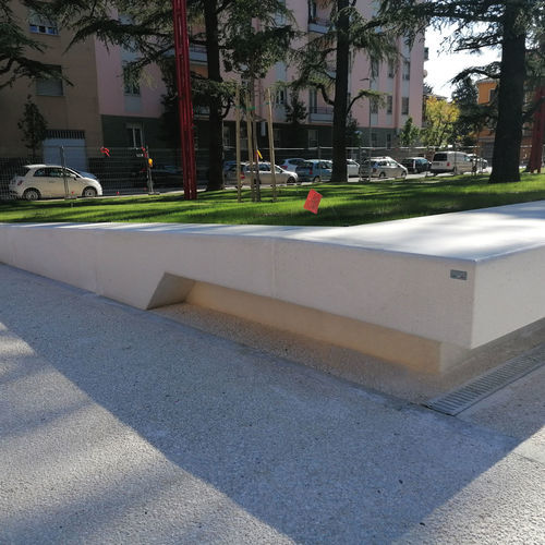 Banc public contemporain - DUCALE - VASART URBAN DESIGN - en béton à haute performance / sans dossier / sans accoudoirs