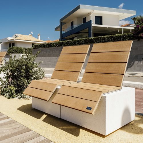 Fauteuil urbain contemporain - RELAX  - VASART URBAN DESIGN - en composite / en acier inoxydable poli / écolabel FSC