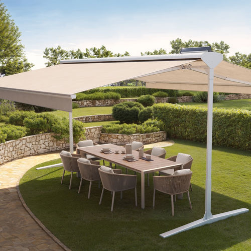 Store banne autoportant - PLAZA 2 SUNPOWERED - FRANCIAFLEX - rétractable / sur pied / motorisé