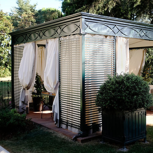 Gazebo en fer forgé - LUXURY HOME - UNOSIDER - en PVC / toit en toile / professionnel