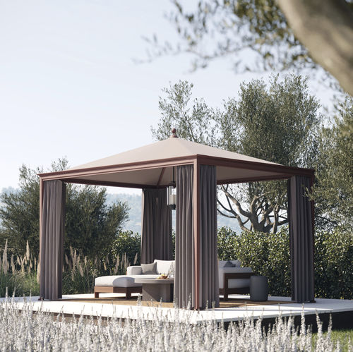 Gazebo en acier galvanisé - OTTOEMEZZO - UNOSIDER - toit en toile / professionnel / pour hôtel