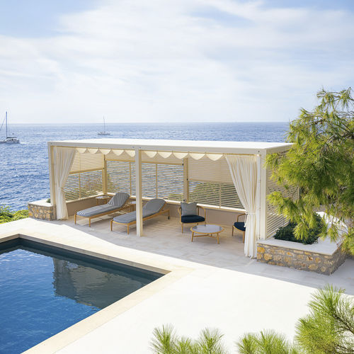 Gazebo en aluminium - YPE - UNOSIDER - en PVC / toit en toile / toit en PVC