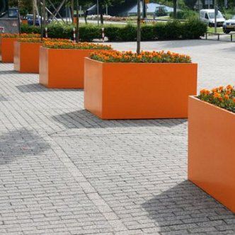 Jardinière en aluminium - ACER / AESCULUS - Greenmax - rectangulaire / carrée / ronde