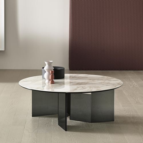 Table basse contemporaine - METROPOLIS - TONELLI Design - en verre / en bronze / en marbre