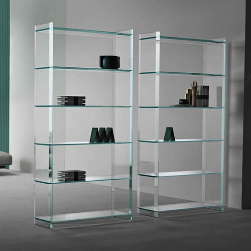 Bibliothèque contemporaine - QUILLER - TONELLI Design - en verre