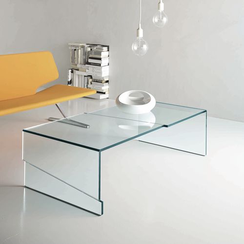 Table basse contemporaine - STRAPPO - TONELLI Design - en verre / rectangulaire / résidentielle