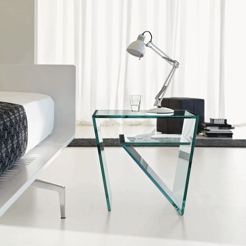 Table d'appoint contemporaine - ZEN - TONELLI Design - en verre / rectangulaire / résidentielle