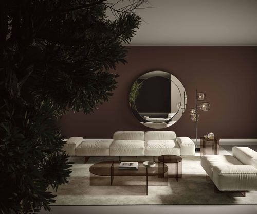 Canapé modulable - SOFT GLASS - TONELLI Design - d'angle / design original / en tissu