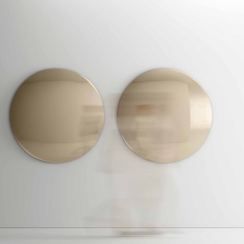 Miroir mural - IRIS - TONELLI Design - design original / rond / argenté