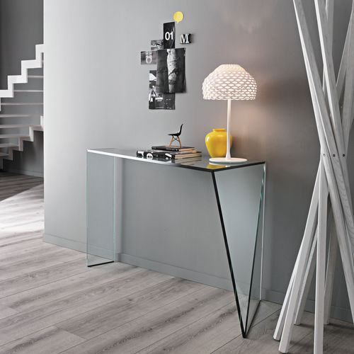 Console contemporaine - PENROSE - TONELLI Design - en verre / rectangulaire / résidentielle