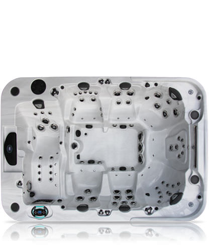 Spa hors-sol - MIRAGE CURVE MEDIA - COAST SPAS - rectangulaire / 8 places / résidentiel