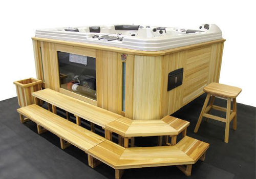 Marche en bois - CEDARACCESSORYPACKAGE - COAST SPAS - pour spa
