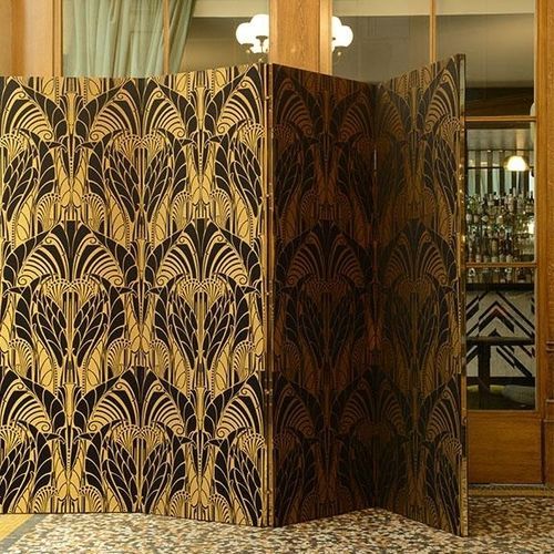 Tissu pour rideaux - VITRAIL  - LELIEVRE - mural / damas / Art nouveau