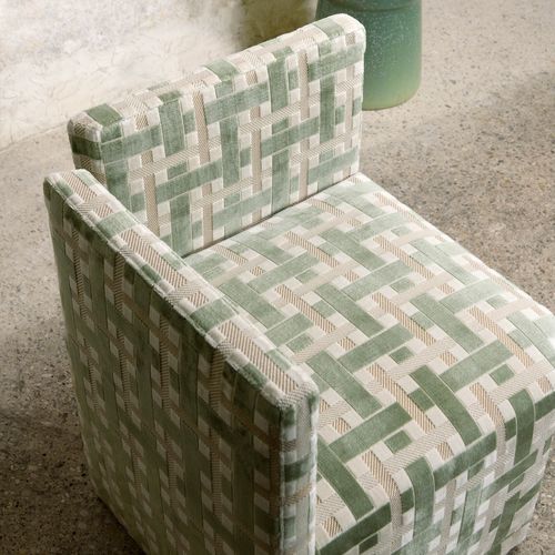 Tissu d'ameublement - LACIS  - LELIEVRE - pour rideaux / mural / à motif géométrique