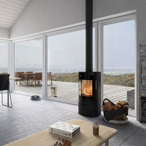 Poêle à bois - RINA  - RAIS - 0 - 5 kW / contemporain / en acier