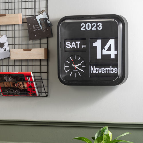 Horloge contemporaine - Big Flip - KARLSSON CLOCKS - murale / analogique / en PVC