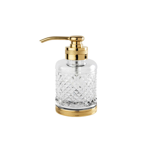 Distributeur de savon professionnel - FS08C-630 - Cristal&Bronze - résidentiel / à poser / en laiton