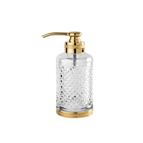 Distributeur de savon professionnel - FS08C-631 - Cristal&Bronze - résidentiel / à poser / en laiton