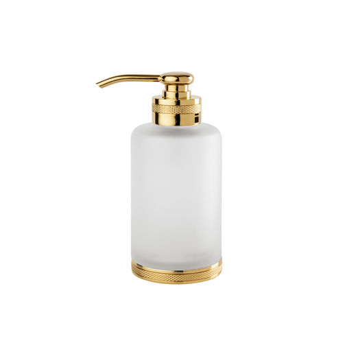 Distributeur de savon professionnel - FS07C-631 - Cristal&Bronze - résidentiel / à poser / en laiton