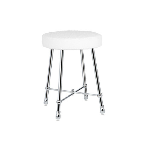 Tabouret classique - FS01-6130 - Cristal&Bronze - en tissu / avec piètement en laiton / tapissé