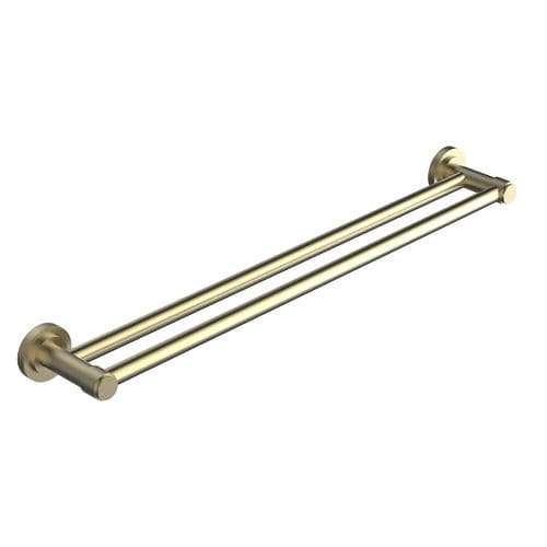 Porte-serviettes 2 barres - C23-509 C&Eacute;LESTE - Cristal&Bronze - mural / en laiton