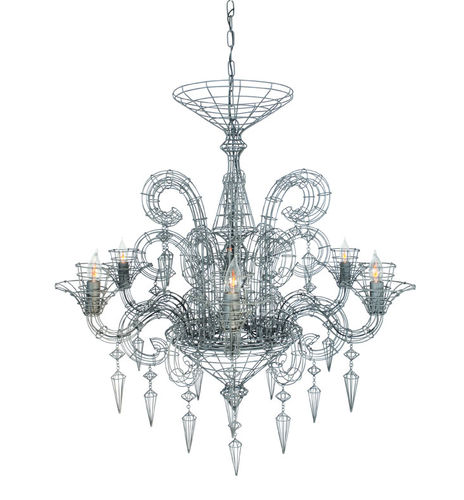 Lustre de style - GLORIA - FORESTIER - en métal / candélabre / fluocompact