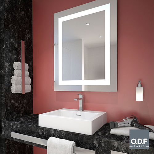 Miroir de salle de bain mural - 7135 01 01 - ODF Paris - pour hôtel / contemporain / rectangulaire