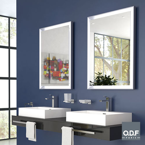 Miroir de salle de bain mural - 7155 01 11 - ODF Paris - pour hôtel / contemporain / rectangulaire