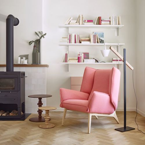 Fauteuil contemporain - TOA - CINNA - en coton / en laine / en cuir