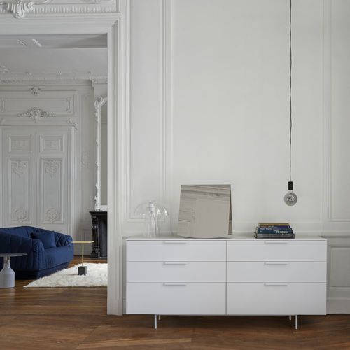 Console contemporaine - EVERYWHERE c2 - CINNA - en bois / avec piètement en métal / rectangulaire