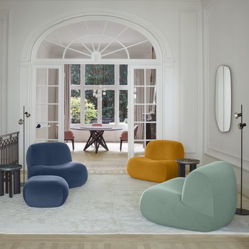 Fauteuil contemporain - PUKKA  - CINNA - en tissu / en mousse / en mousse de polyuréthane