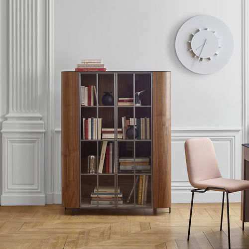 Bibliothèque contemporaine - POSTMODERNE - CINNA - pour stockage / en chêne / en noyer