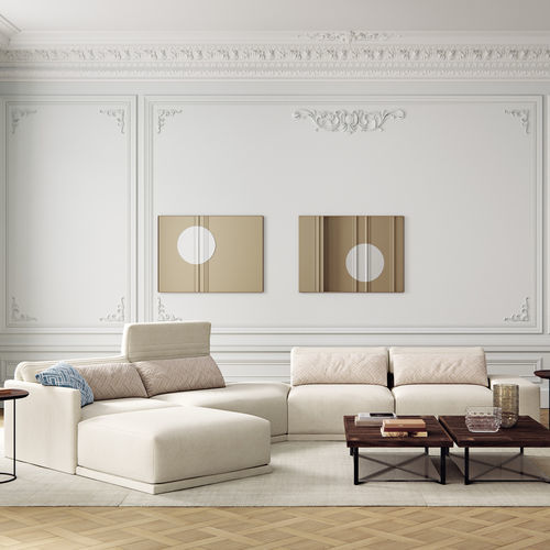 Canapé modulable - GRAND ANGLE  - CINNA - d'angle / contemporain / en tissu