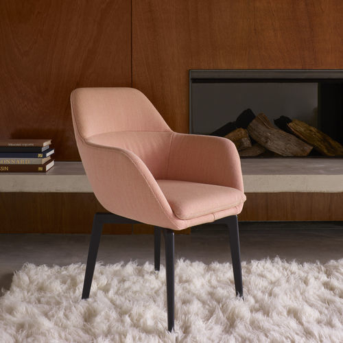 Chaise contemporaine - AMEDEE - CINNA - d'intérieur / en tissu / avec piètement en hêtre