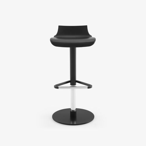 Tabouret de bar contemporain - PETROS - CINNA - en polyuréthane / avec piètement en métal laqué / piètement central