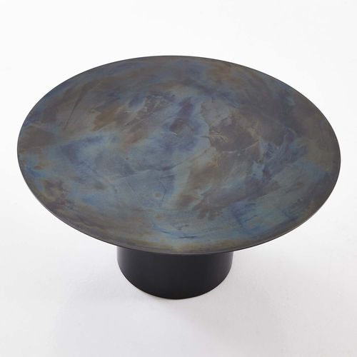 Table basse contemporaine - OXYDATION - CINNA - en métal / en pierre / avec piètement en pierre