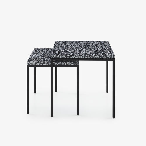 Table d'appoint contemporaine - AMADORA - CINNA - en marbre / avec piètement en acier / avec piètement en acier laqué