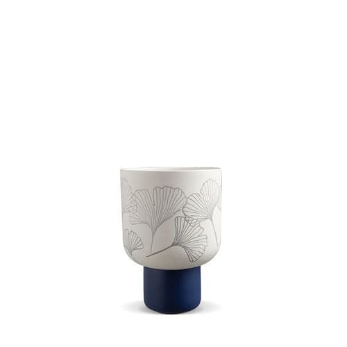Vase contemporain - GINKO - ROCHE BOBOIS - en faïence / fait main / blanc