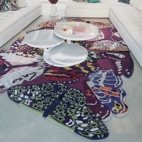 Tapis contemporain - LA CROISIERE - ROCHE BOBOIS - à motif animalier / en laine de Nouvelle Zélande / rectangulaire