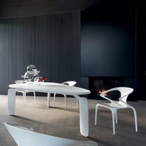 Bureau sur pied - PULP - ROCHE BOBOIS - contemporain / en métal / en MDF laqué