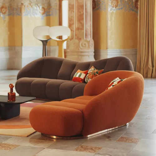 Canapé contemporain - ELEGIO - ROCHE BOBOIS - en tissu / couleur personnalisable / en contreplaqué