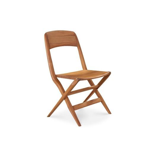 Chaise de jardin contemporaine - AURÉA - ROCHE BOBOIS - pour extérieur / en teck / avec piètement en teck