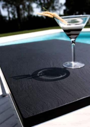 Table à manger contemporaine - ITALIAN SLATE - Ardesia Mangini A & D snc - en ardoise / rectangulaire / pour hôtel