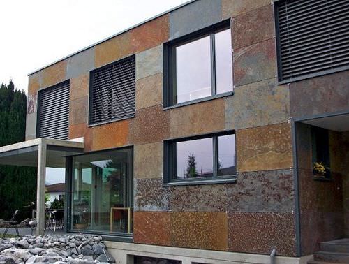 Bardage en plaques - IMPORTED SLATE AUTUMN - Ardesia Mangini A & D snc - ardoise / mat / aspect pierre