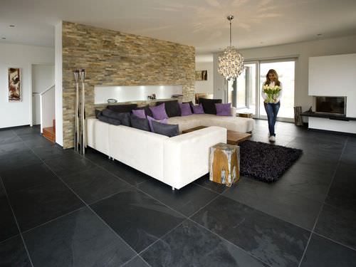 Carrelage en ardoise - BLACK GRAPHITE - Ardesia Mangini A & D snc - mat / d'intérieur / d'extérieur