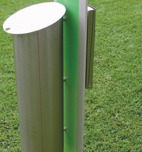 Poubelle canine - TOTEM - EUROBOLLARD - en métal / avec distributeur de sacs / avec couvercle