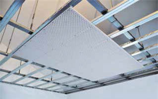 Faux-plafond en plâtre - RIGITON®ELEGANCE - Saint Gobain Rigips - en dalles / acoustique / perforé