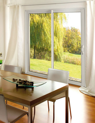 Baie vitrée coulissante - TEMPO - Saint Gobain GIMM menuiseries - en aluminium / à double vitrage