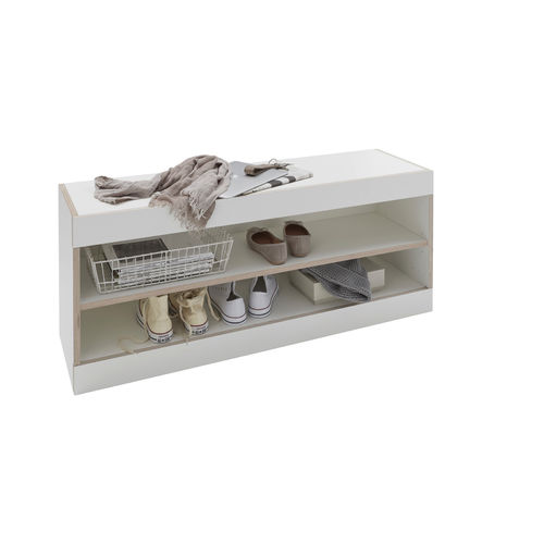 Étagère à chaussures contemporaine - FLAI - Mueller Moebelwerkstätten - auto-portante / en contreplaqué / en bouleau