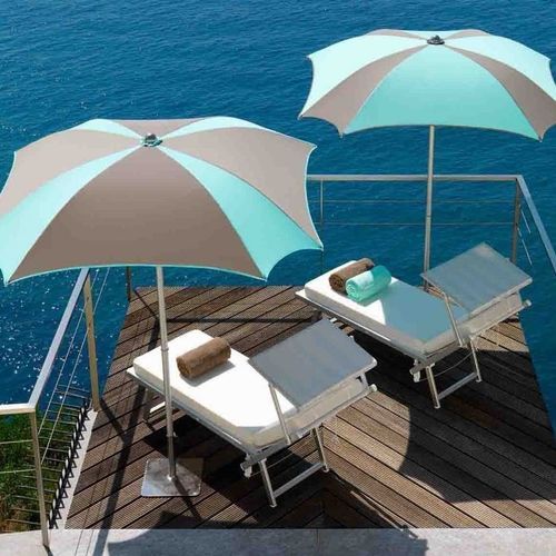Parasol carré - ZEFIRO - Crema Outdoor S.r.l. - à mât central / en tissu / aluminium